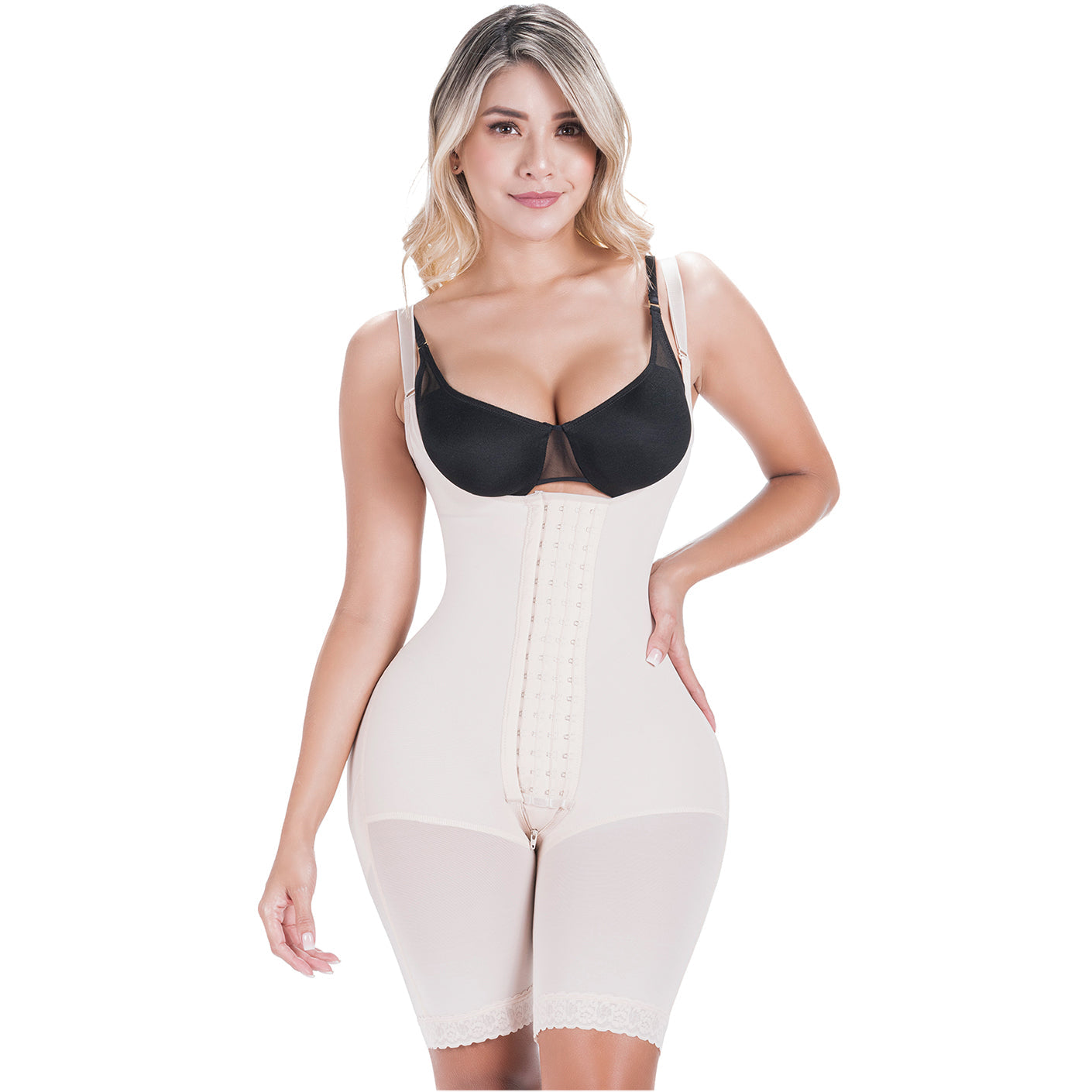 Fajas Colombianas Post-Surgery Open Bust Shapewear – Postpartum Mid-Thigh Compression Girdle | Powernet