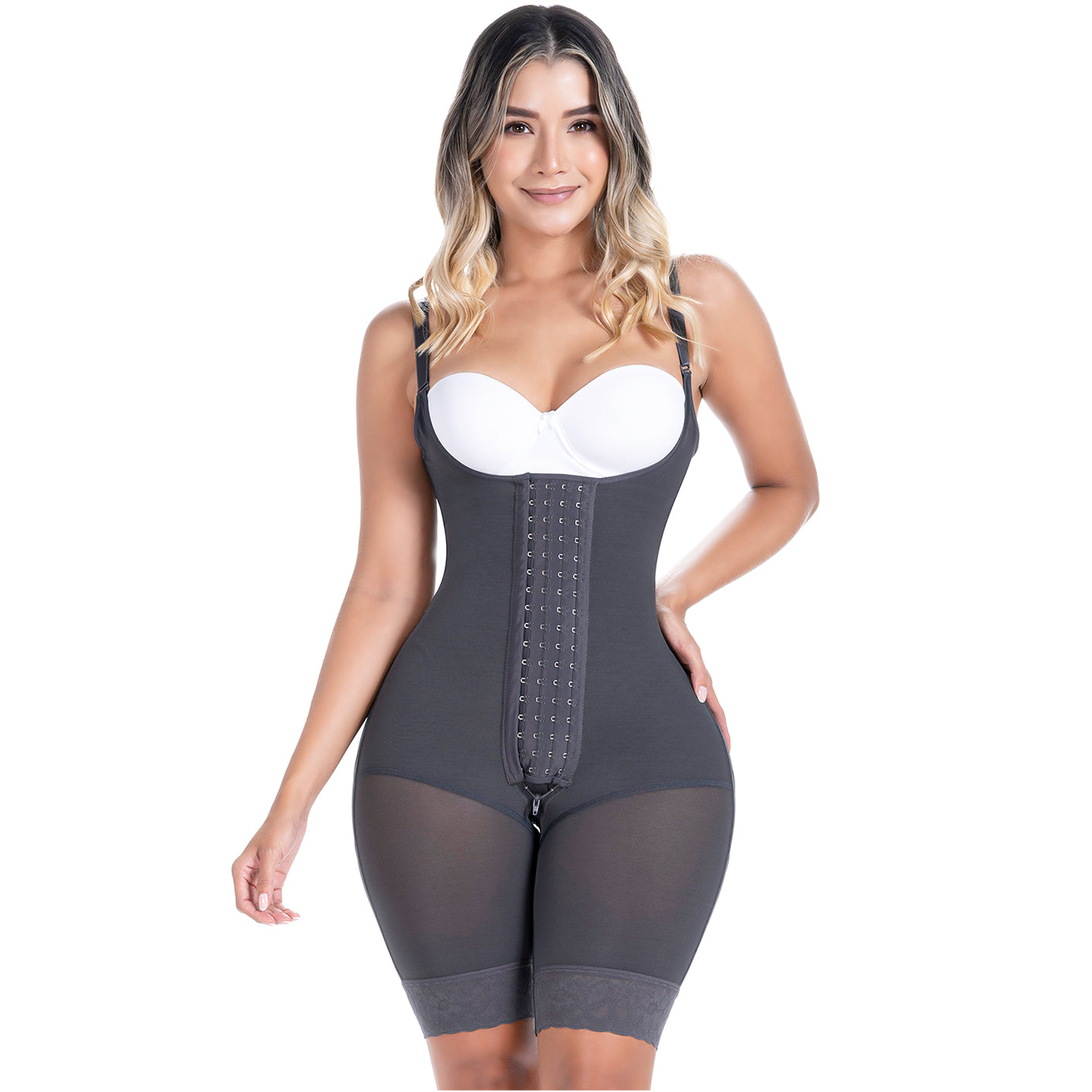 Fajas Colombianas Post-Surgery Open Bust Shapewear – Postpartum Mid-Thigh Compression Girdle | Powernet
