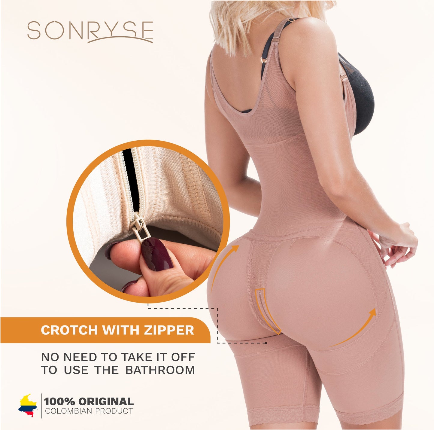 Fajas Colombianas Post-Surgery Open Bust Shapewear – Postpartum Mid-Thigh Compression Girdle | Powernet