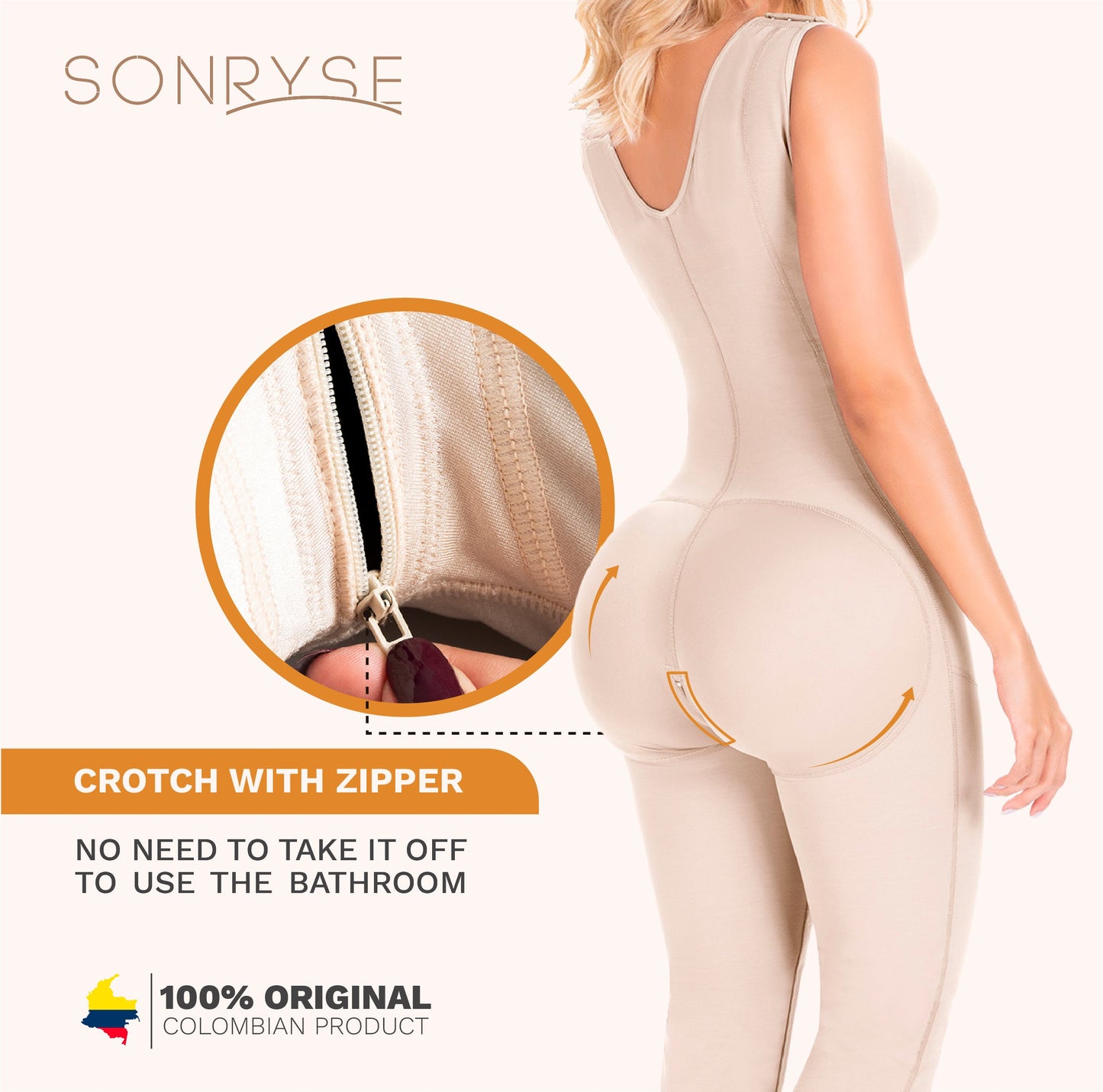 Colombian Full Body Shaper with Built-in Bra – Post-Surgery Support, Butt Lifting & Tummy Control