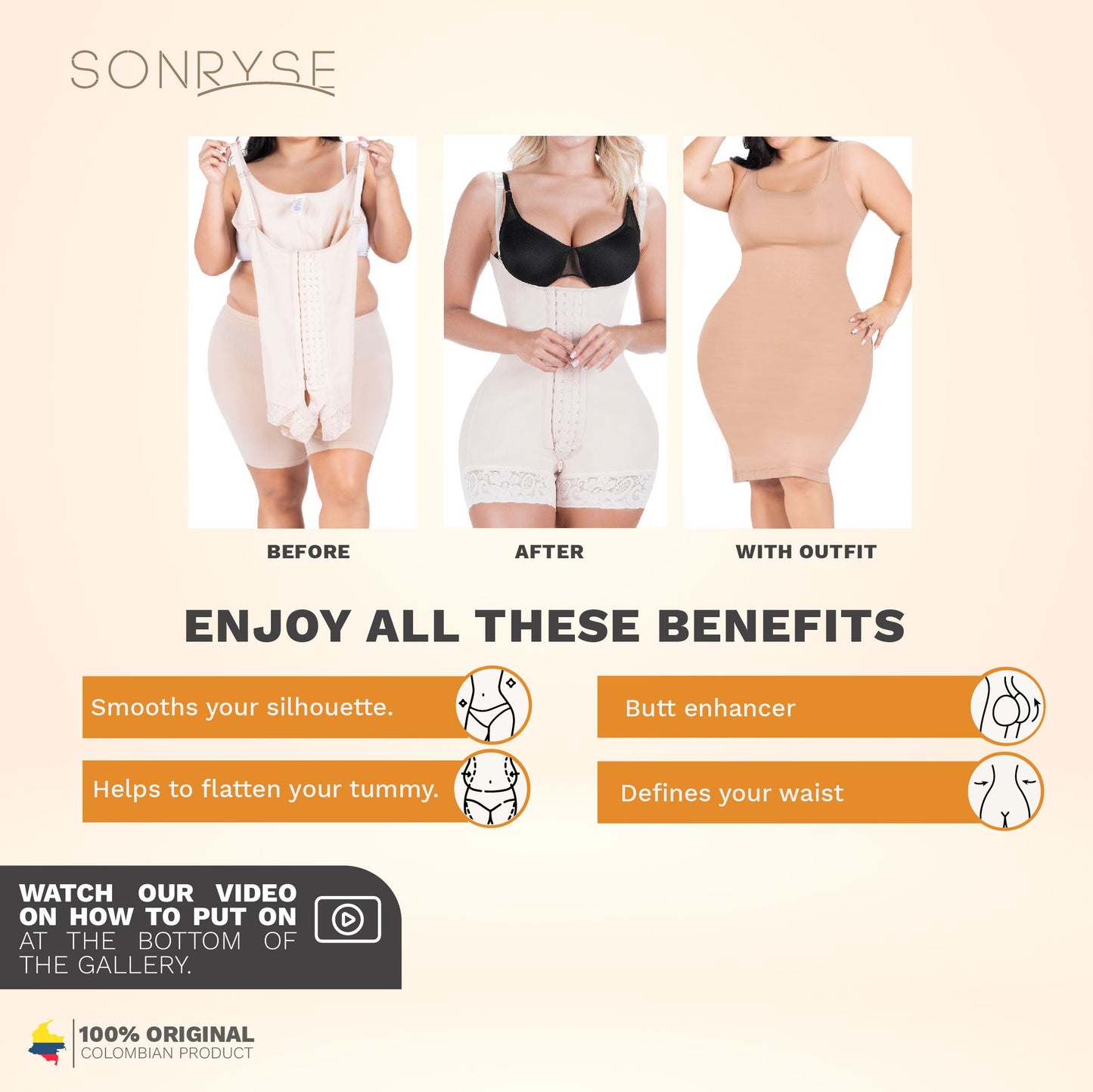 Fajas Colombianas Postpartum & Post-Surgery Tummy Tuck Compression Bodysuit – Open Bust Short Shapewear | Powernet
