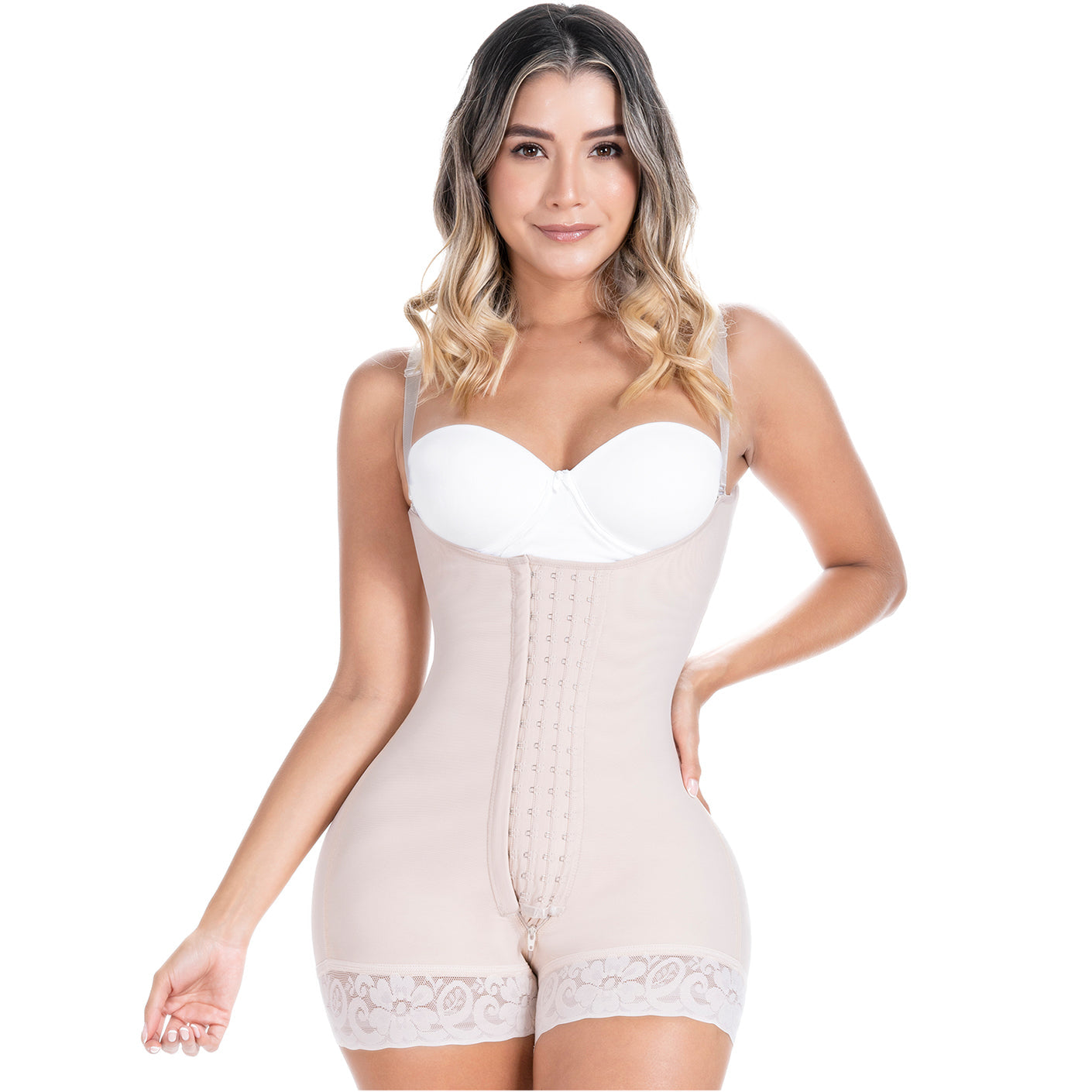 Fajas Colombianas Postpartum & Post-Surgery Tummy Tuck Compression Bodysuit – Open Bust Short Shapewear | Powernet