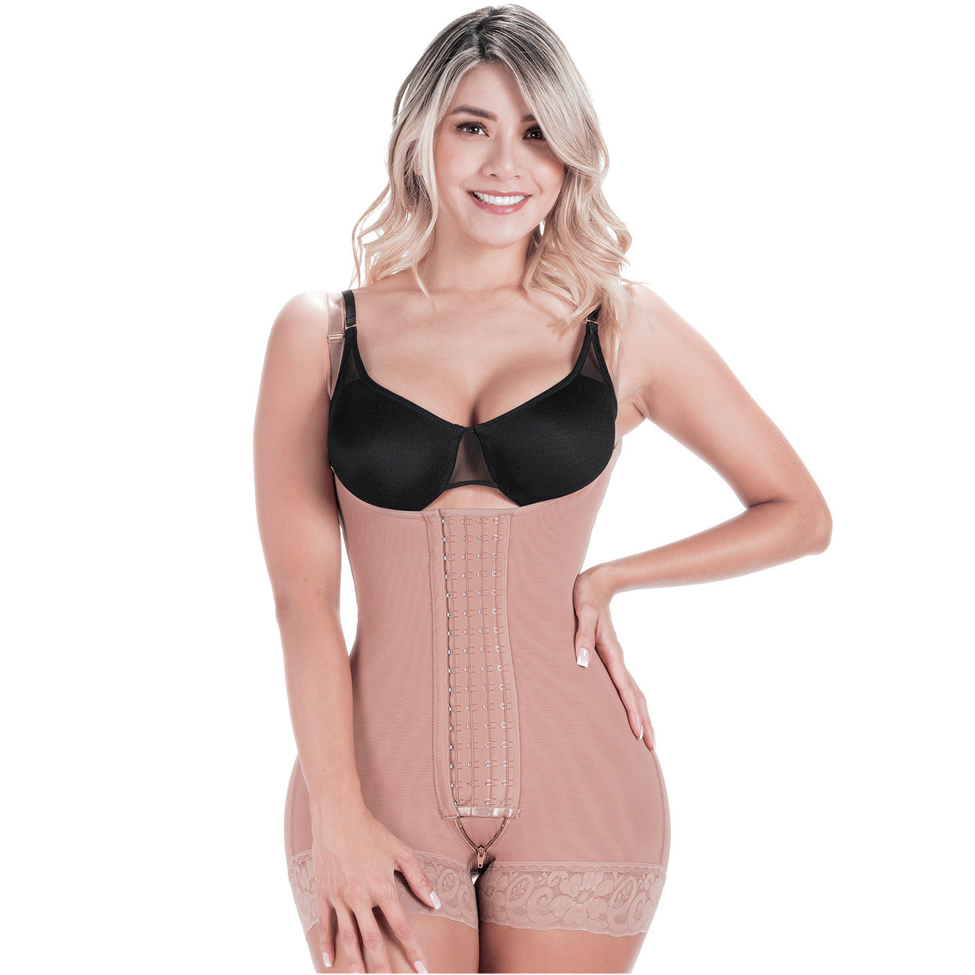 Fajas Colombianas Postpartum & Post-Surgery Tummy Tuck Compression Bodysuit – Open Bust Short Shapewear | Powernet