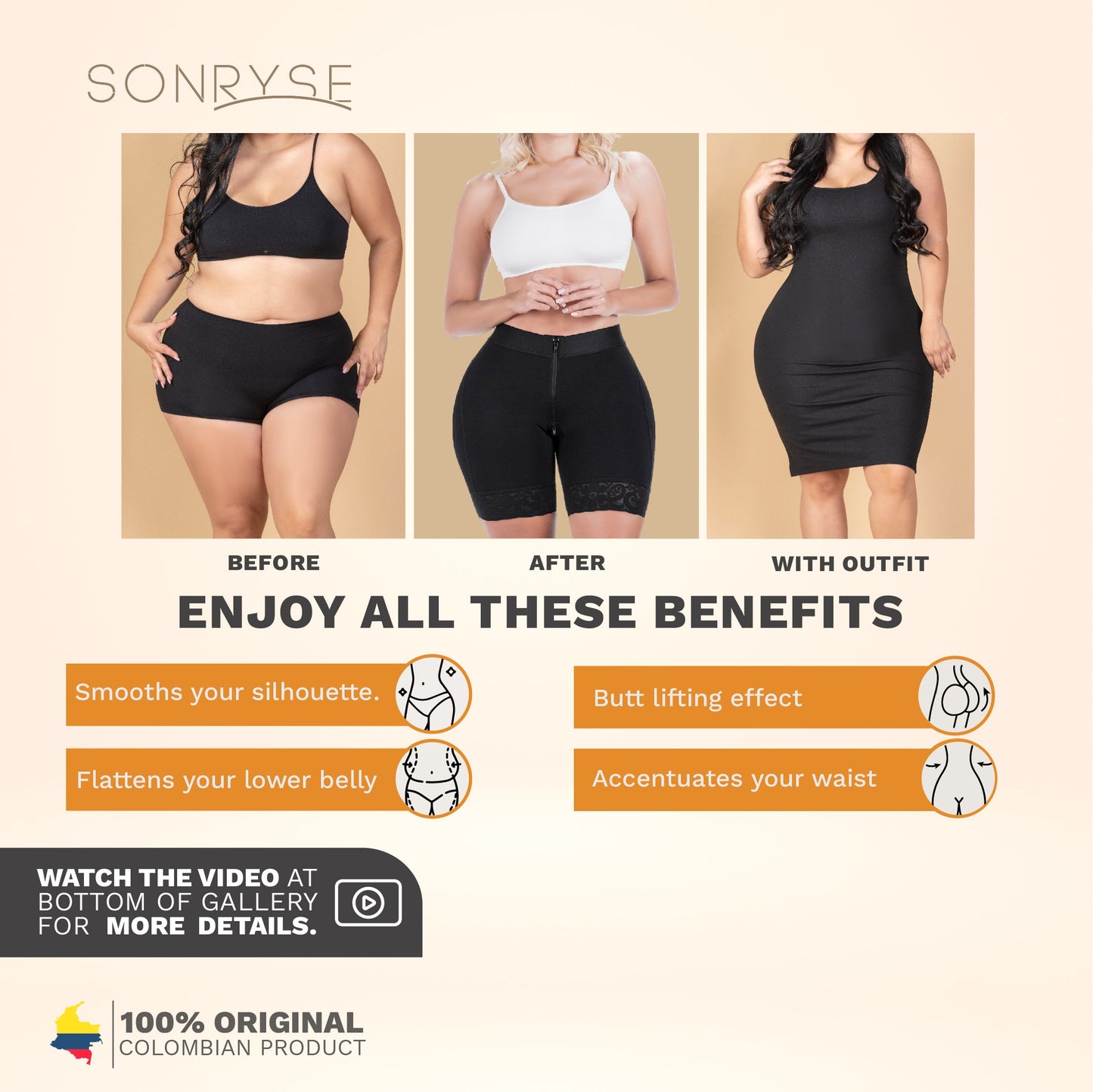 Fajas Colombianas Butt Lifting Shapewear Shorts – Tummy Control & Daily Use | Powernet