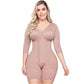 Shapewear After Surgery for Women with Built-In Bra | Mid Thigh Girdle with Sleeves | Powernet Compression Garment