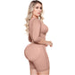 Shapewear After Surgery for Women with Built-In Bra | Mid Thigh Girdle with Sleeves | Powernet Compression Garment