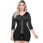 Shapewear After Surgery for Women with Built-In Bra | Mid Thigh Girdle with Sleeves | Powernet Compression Garment
