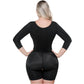 Shapewear After Surgery for Women with Built-In Bra | Mid Thigh Girdle with Sleeves | Powernet Compression Garment
