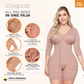 Shapewear After Surgery for Women with Built-In Bra | Mid Thigh Girdle with Sleeves | Powernet Compression Garment