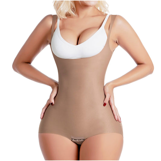 Open Bust Tummy Control Bodysuit for Women – Daily Use | Ultra-Light Microfiber