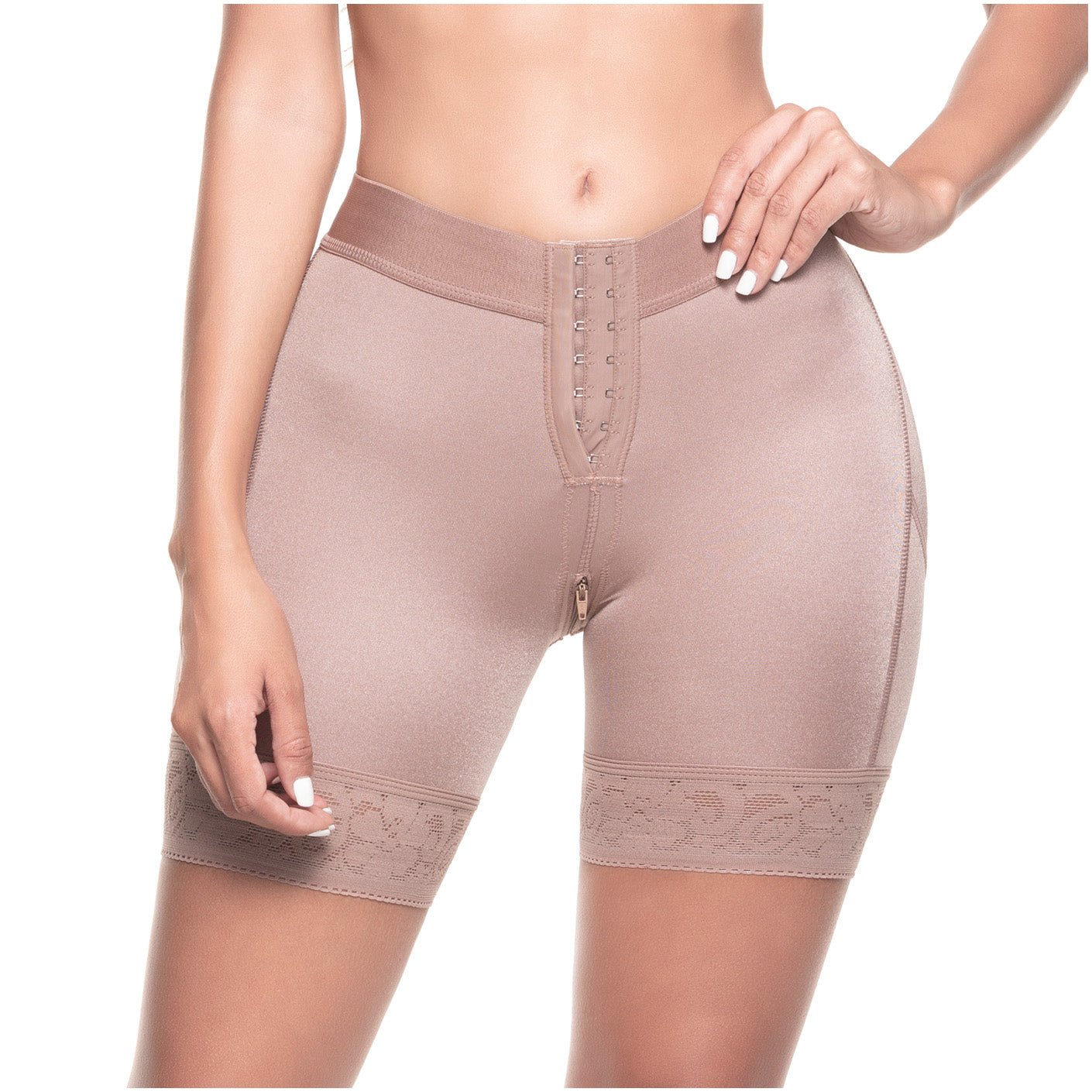 High-Waisted Colombian Shaper Shorts – Mid-Length & Daily Use | Triconet