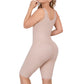 Open Bust Tummy Control & Butt Lifter Bodysuit – Knee-Length Powernet Shapewear