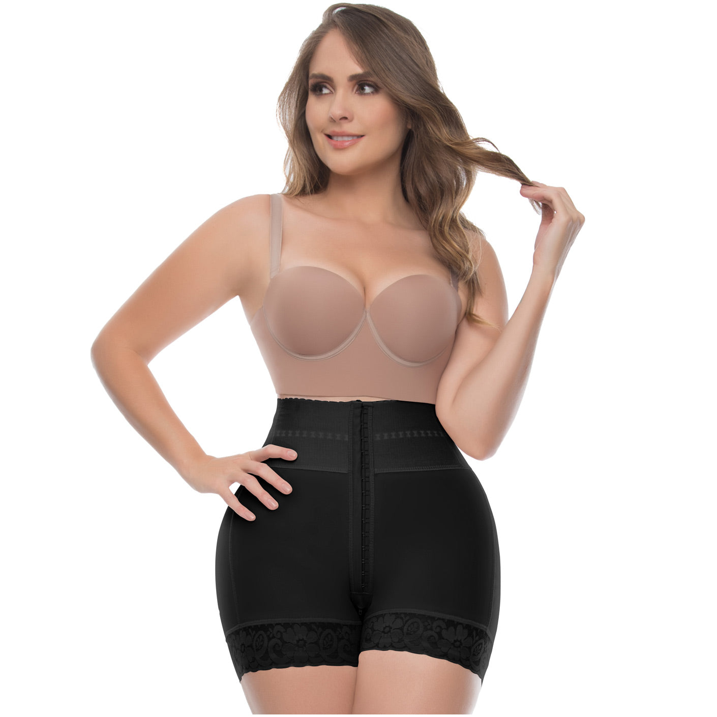 High-Waisted Butt Lifter & Tummy Control Shaper Shorts – Firm Compression