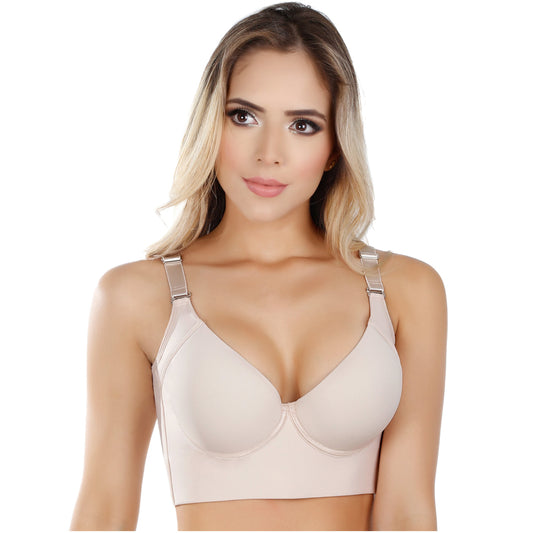 Extra Firm High Compression Full Cup Push-Up Bra – Powernet Support